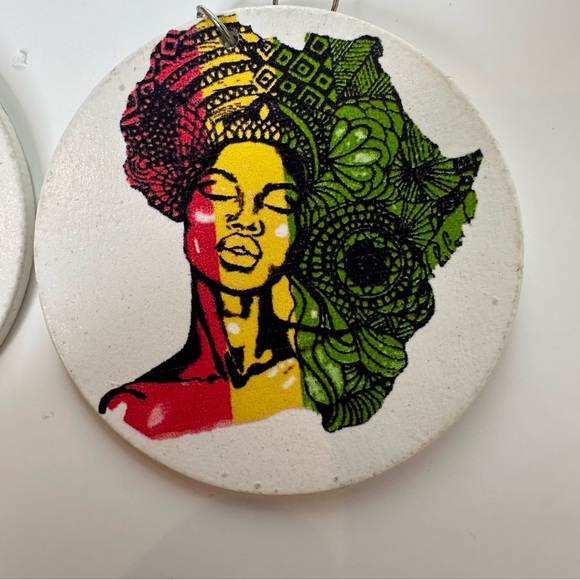 Set of 3 wooden earrings - Picture 10 of 15